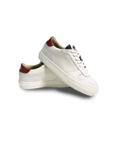 BASKETS CUIR LENNY OTAGO BLANC/BLEU/ROUGE BASKETS CUIR LENNY OTAGO BLANC/BLEU/ROUGE