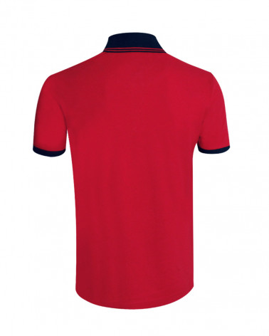 Dos du polo Artax Otago rouge pour homme