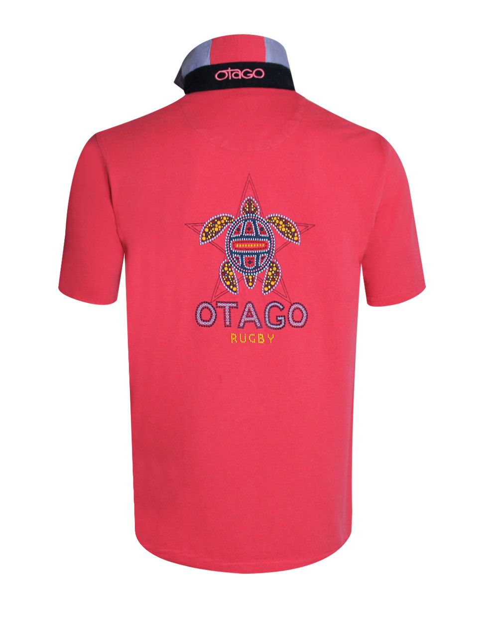 Polo GAUDI manches courtes Otago rugby corail pour homme