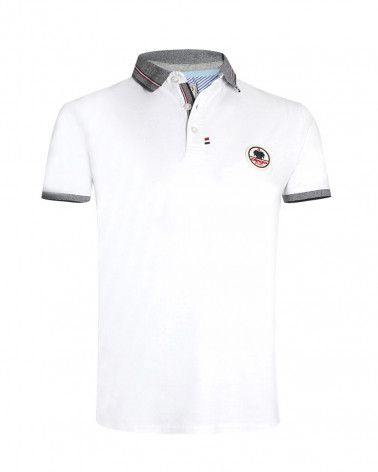 Polo manches courtes PAILLE Otago rugby blanc pour homme