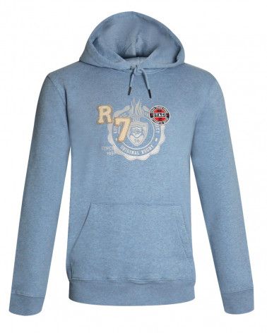 Sweat capuche SW100 Otago bleu chiné pour homme
