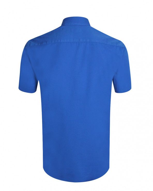 Dos de la chemise Buenos Aires Otago manches courtes bleu royal homme