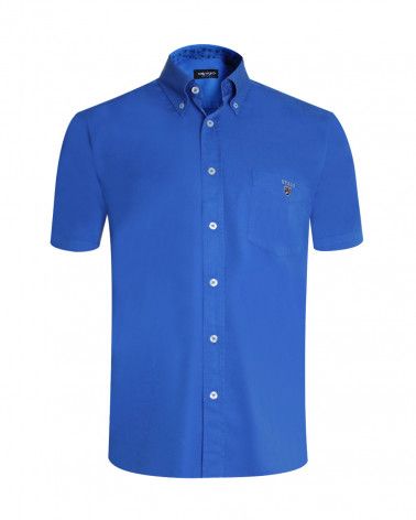 chemise Buenos Aires Otago manches courtes bleu royal homme