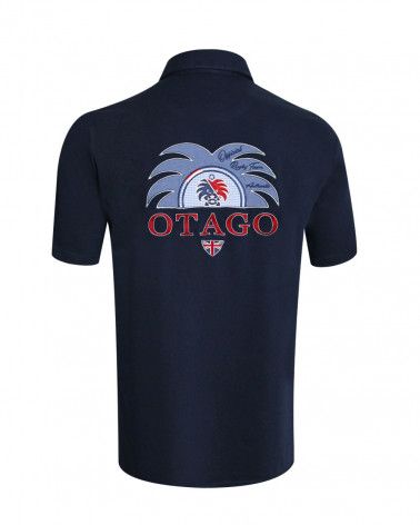 Polo Tikboss manches courtes Otago rugby bleu marine pour homme