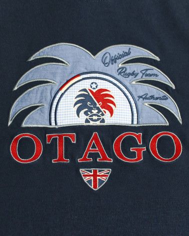 Polo Tikboss manches courtes Otago rugby bleu marine pour homme