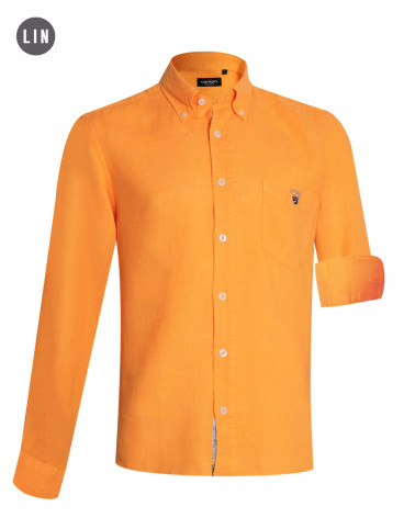 Chemise LIN BUENOS AIRES Manches Longues Otago mandarine pour Homme