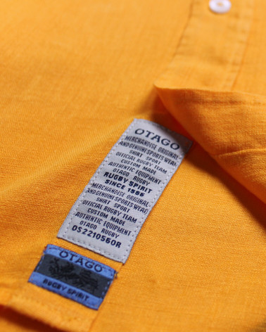 Détail produit de la chemise LIN BUENOS AIRES  Otago mandarine pour Homme