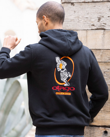Sweat zip capuche TATOO Otago noir pour homme