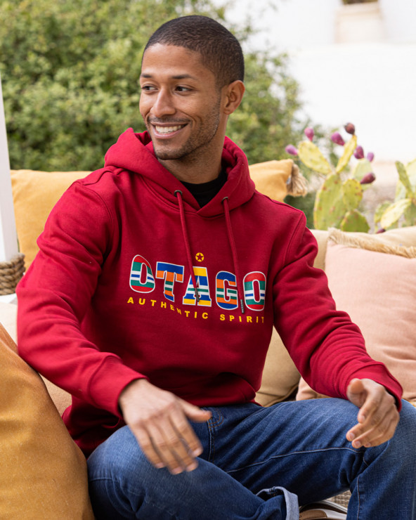 Sweat Jamako col rond Otago rugby hibiscus red pour homme
