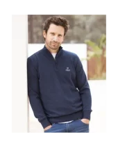 BOLOGNE PULL COL 3/4 ZIP OTAGO BLEU MARINE BOLOGNE PULL COL 3/4 ZIP OTAGO BLEU MARINE