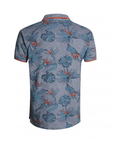 Dos du polo Pawai Otago light denim pour homme