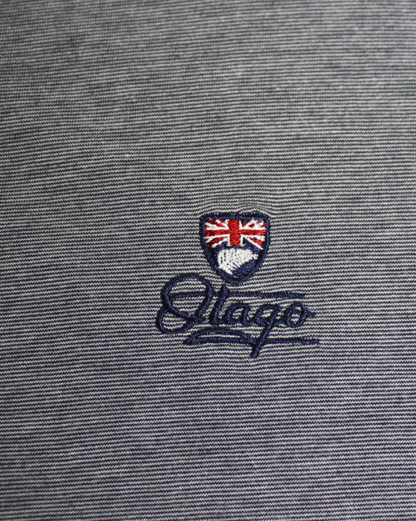 Broderie côté coeur du polo Filafil bleu marine pour homme