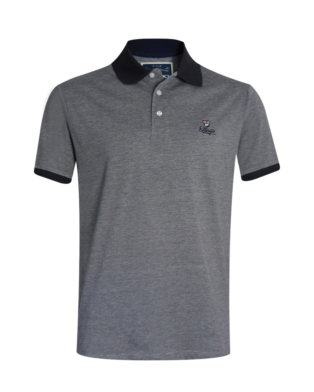 Polo manches courtes FILAFIL Otago rugby bleu marine rayé pour homme