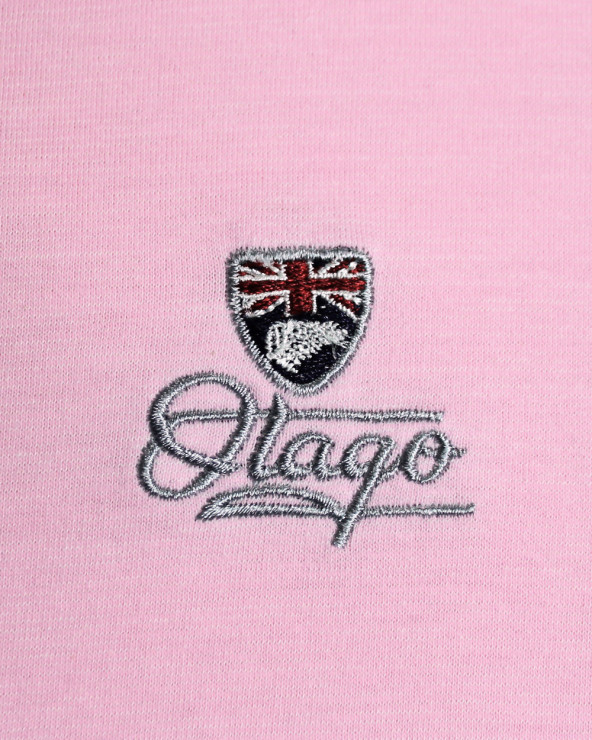 Broderie côté coeur du polo Filafil rose pour homme