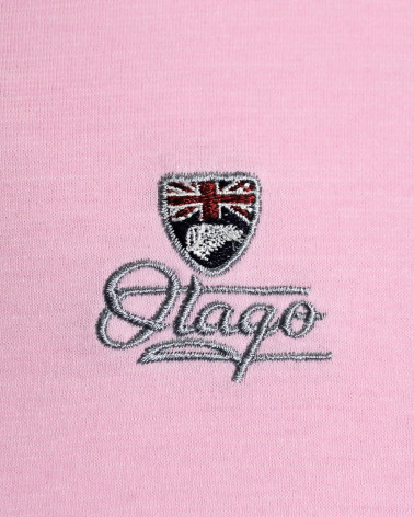 Broderie côté coeur du polo Filafil rose pour homme
