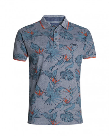 Polo PAWAI manches courtes Otago rugby denim pour Homme