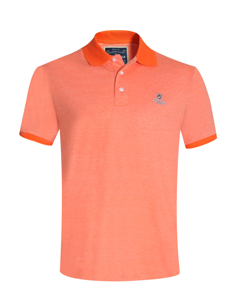 Polo manches courtes FILAFIL Otago rugby orange rayé pour homme