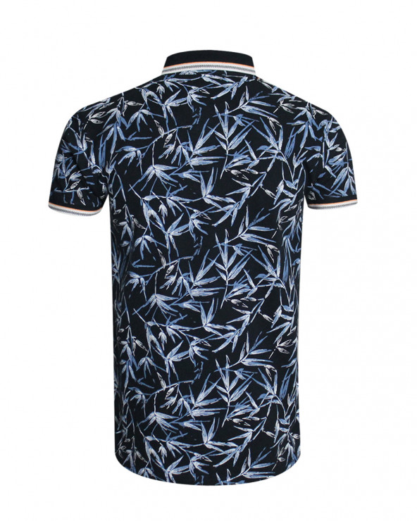 Dos du polo Piranha Otago bleu marine pour homme