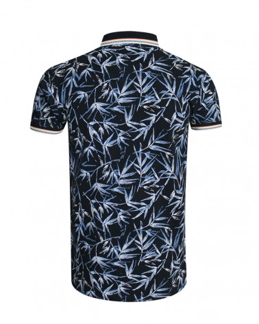 Dos du polo Piranha Otago bleu marine pour homme
