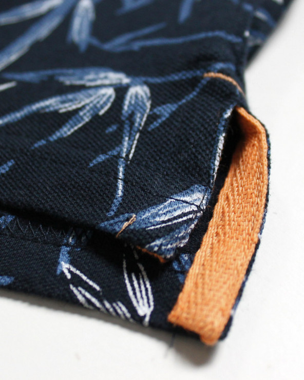 Polo Piranha Otago bleu marine à motifs pour homme