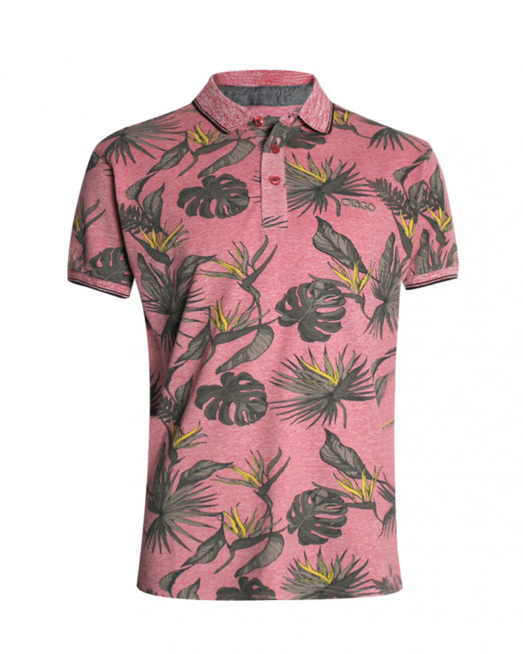 Polo PAWAI manches courtes Otago rugby rose Homme