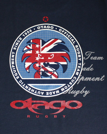 Dos sérigraphié du tee-shirt Ben Otago bleu marine pour homme