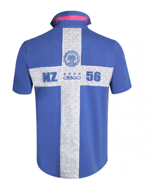 Polo CROSS manches courtes Otago rugby bleu lavande pour homme