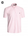 Chemise manches courtes 139 Otago rugby rayée rose pour homme
