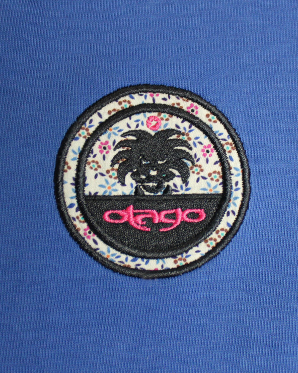 Ensemble brodé côté coeur du polo Tikflor bleu lavande pour homme