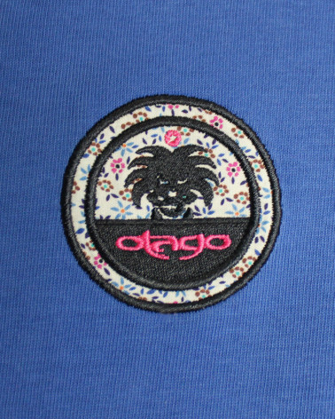 Ensemble brodé côté coeur du polo Tikflor bleu lavande pour homme