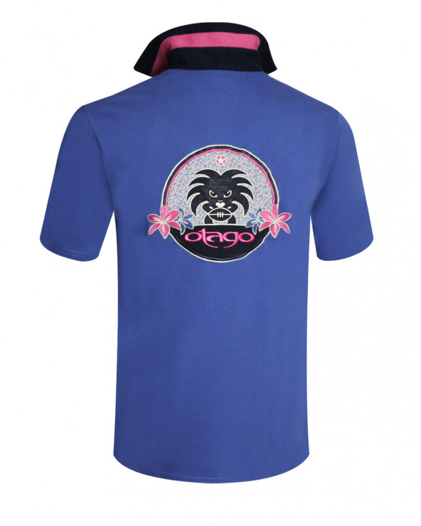 Polo Tikflor manches courtes Otago rugby bleu lavande pour homme