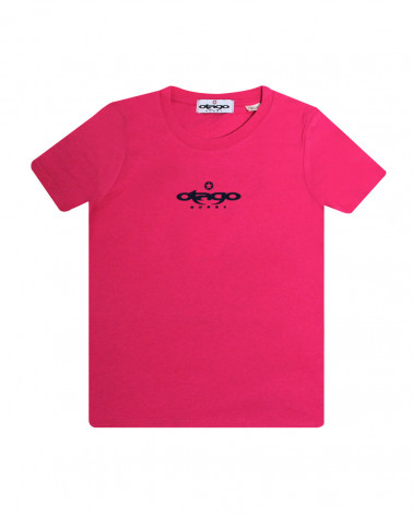 Tee-shirt Flower Otago rugby enfant col rond raspberry sorbet coton bio