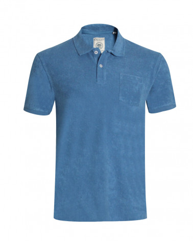Polo Towel manches courtes Otago rugby riviera blue pour homme