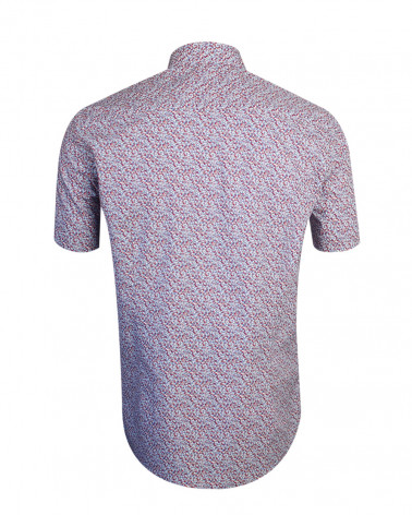 Dos de la chemise Loeb Otago bordeaux bleu pour homme