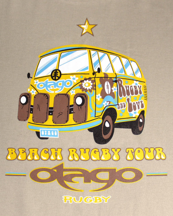 Sérigraphie au dos du tee-shirt Combi Otago beige manches longues pour homme