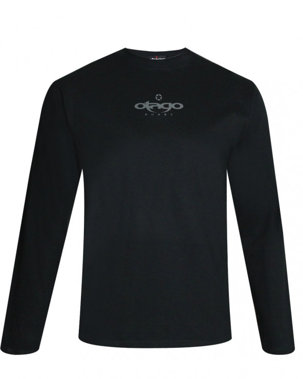 Tee-shirt Taranaki Otago rugby noir manches longues pour homme