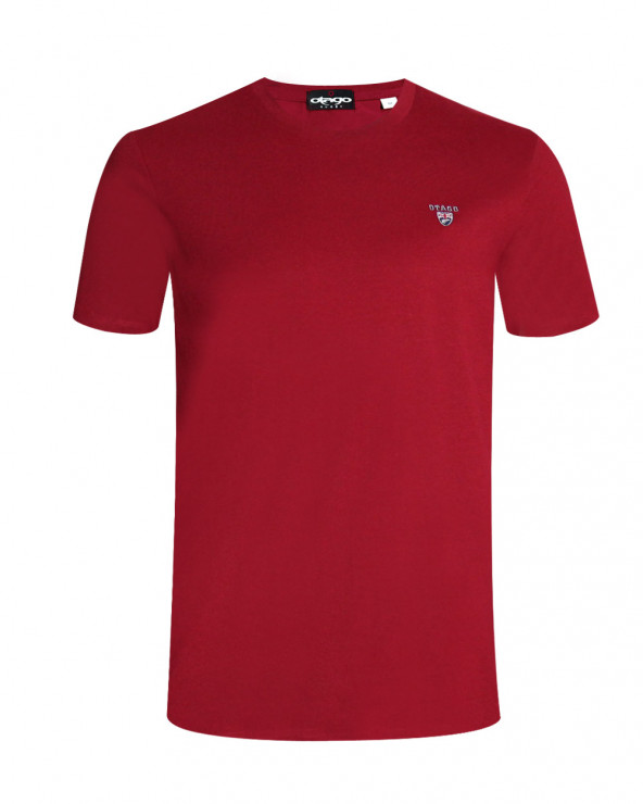Tee shirt Buenaray uni Otago rugby hibiscus red col rond pour homme