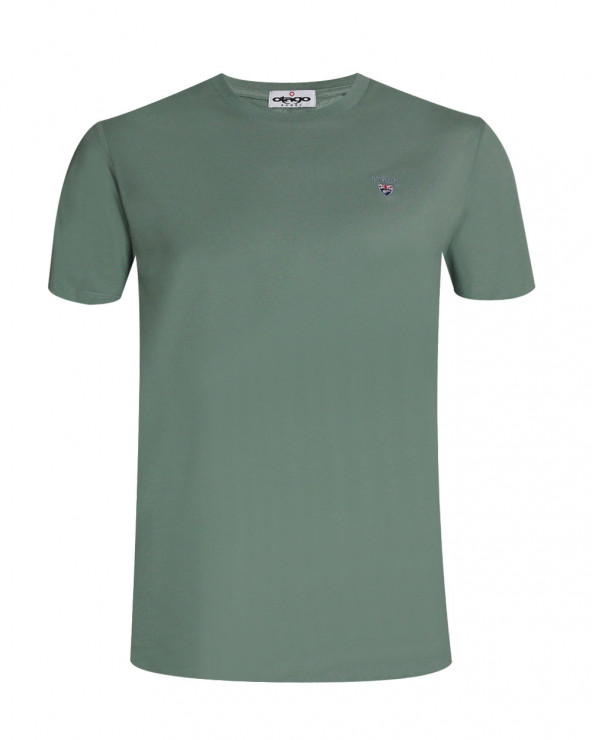 Tee shirt Buenaray uni Otago rugby moss green col rond pour homme