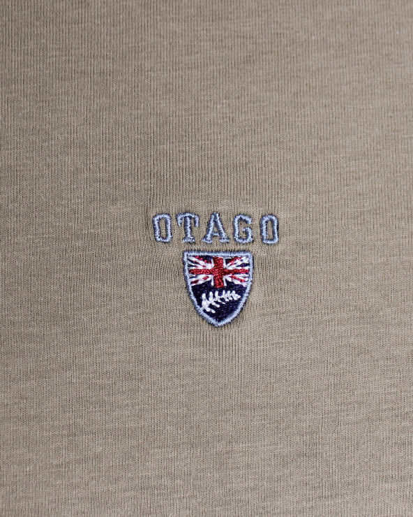 Broderie côté coeur du tee shirt Buenaray uni Otago Driftwood pour homme