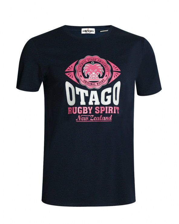 Tee shirt EVERLANDY Otago rugby marine coton Bio pour homme