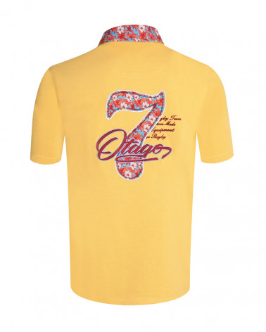 Polo SETFLOR manches courtes Otago rugby jaune pour homme