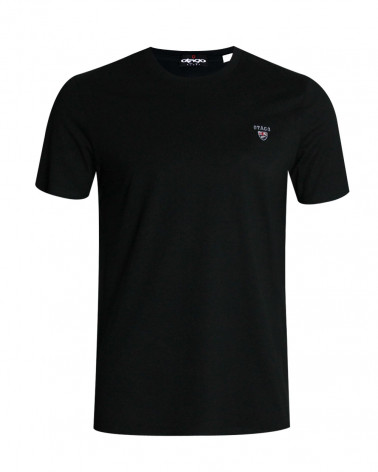 Tee shirt Buenaray uni Otago rugby noir col rond pour homme