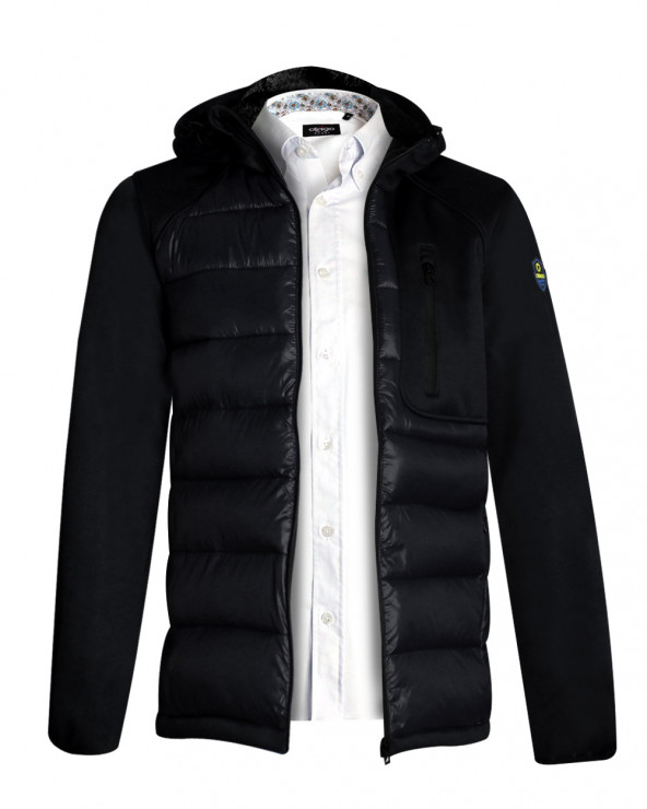 Parka zip capuche Limelight Otago rugby noire pour Homme
