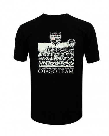 Dos sérigraphié du tee shirt Team Otago noir pour homme