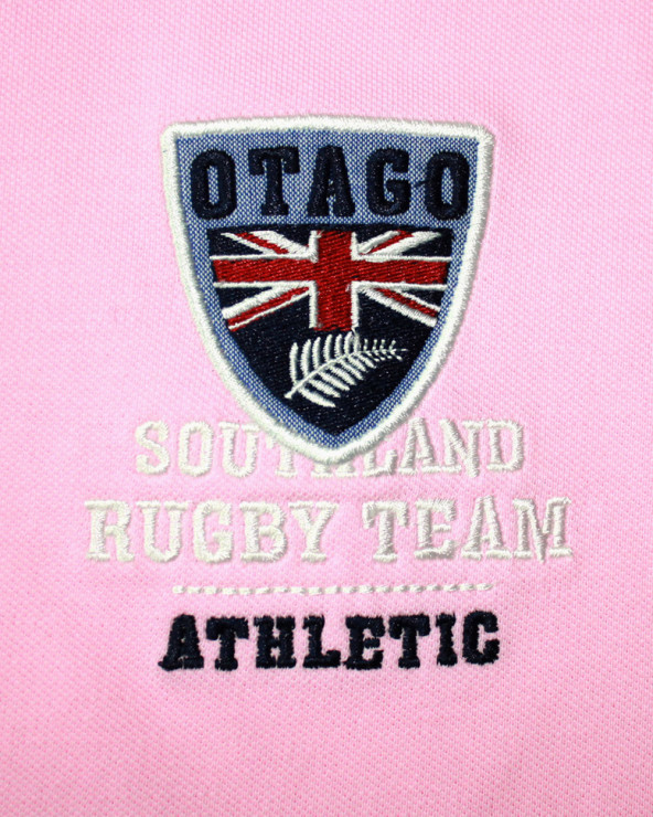Broderie côté coeur du polo Artax Otago rose pour homme
