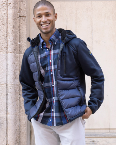 Parka zip capuche Limelight Otago rugby bleu marine pour Homme