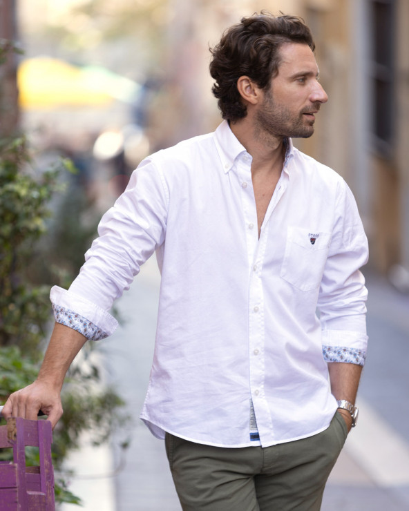 Chemise manches longues Otago Buenos Aires coton blanche pour homme