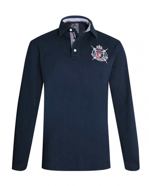 Polo manches longues BRISTOL Otago rugby marine pour homme