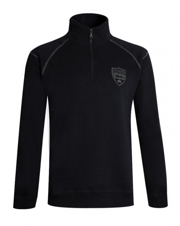 Sweat col zip Rumford Otago noir pour Homme