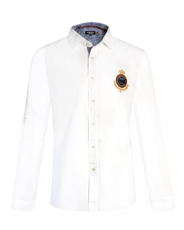 Chemise manches longues Royale Otago rugby blanche pour homme